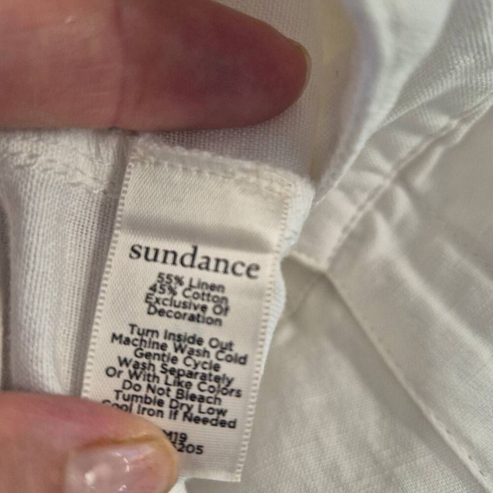 NWT Sundance White Organia Linen Blend Shorts w Lace Size 2 - Picture 10 of 13